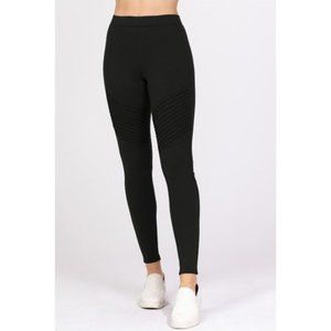 NWT-Women's Moto Ponte Leggings, Black